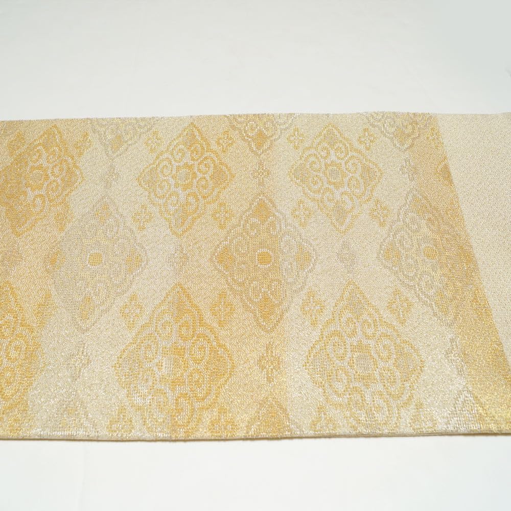 Amazon | 袋帯 誉田屋源兵衛 金華燦 菱華文模様 金華山 輪奈織 六通柄